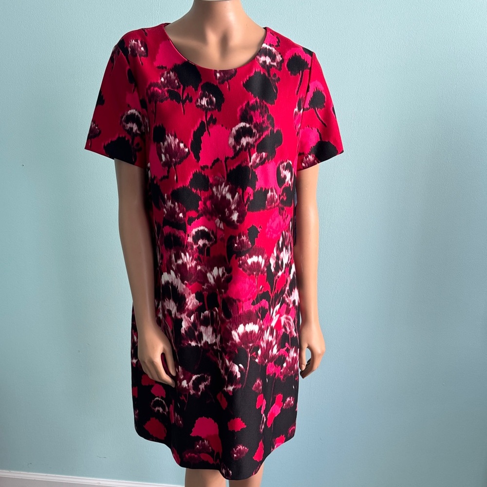 Tommy Hilfiger Red and Black Floral Dress
